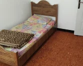 اتاق خواب با تخت یک نفره چوبی ویلا در شیرود 1448