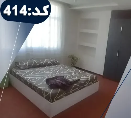اتاق خواب مستر و کمد دیواری و پنجره آپارتمان در سادات شهر 45864
