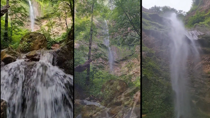 آبشار دل انگیز ازارک در روستای سنگ پشته 788367483